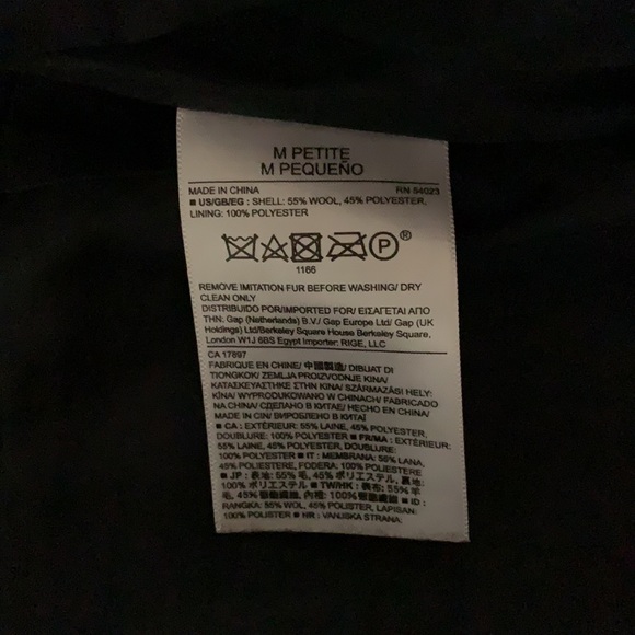 Navy banana republic wool coat size M - Picture 7 of 9